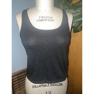 TYR Charcoal Grey Open Back Tank Top Size 4-6‎
